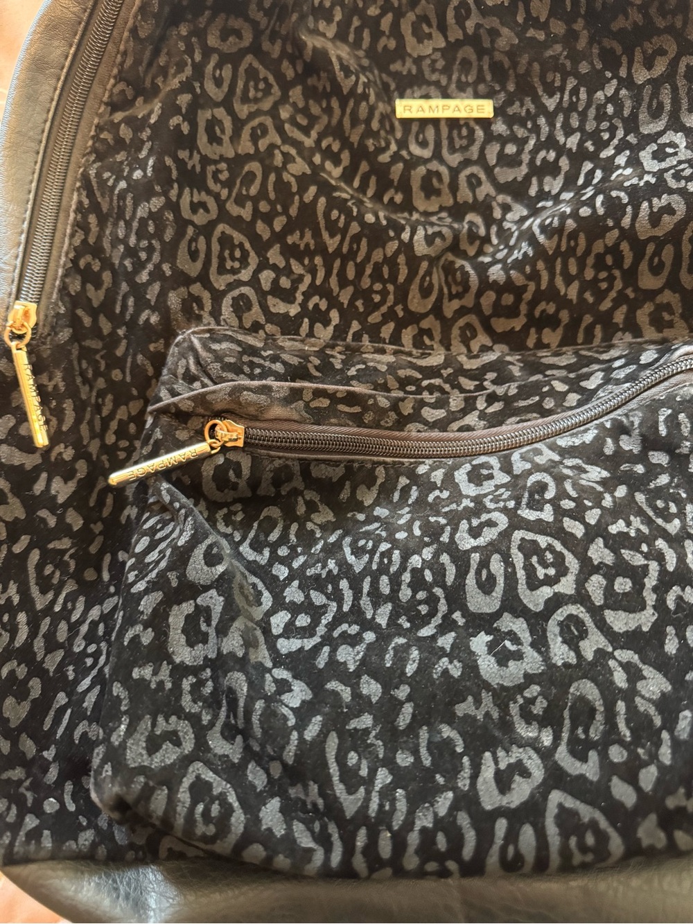 Rampage Black Velvet Leopard Print
Fashion Backpack Goth Y2K. (EUC) - Picture 2 of 9